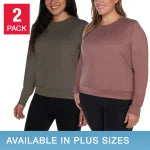 Lukka Lux Ladies' Long Sleeve Active Top, 2-pack (1643761)