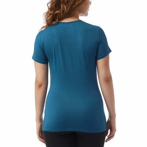32 Degrees Ladies Scoop Neck Short Sleeve Cool Tee 3-pack (Black/Teal/Purple Medium) 1367174