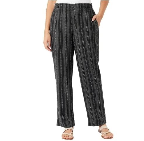 Briggs Ladies' Comfort Stretch Waistband Linen Blend Pants (1760053)