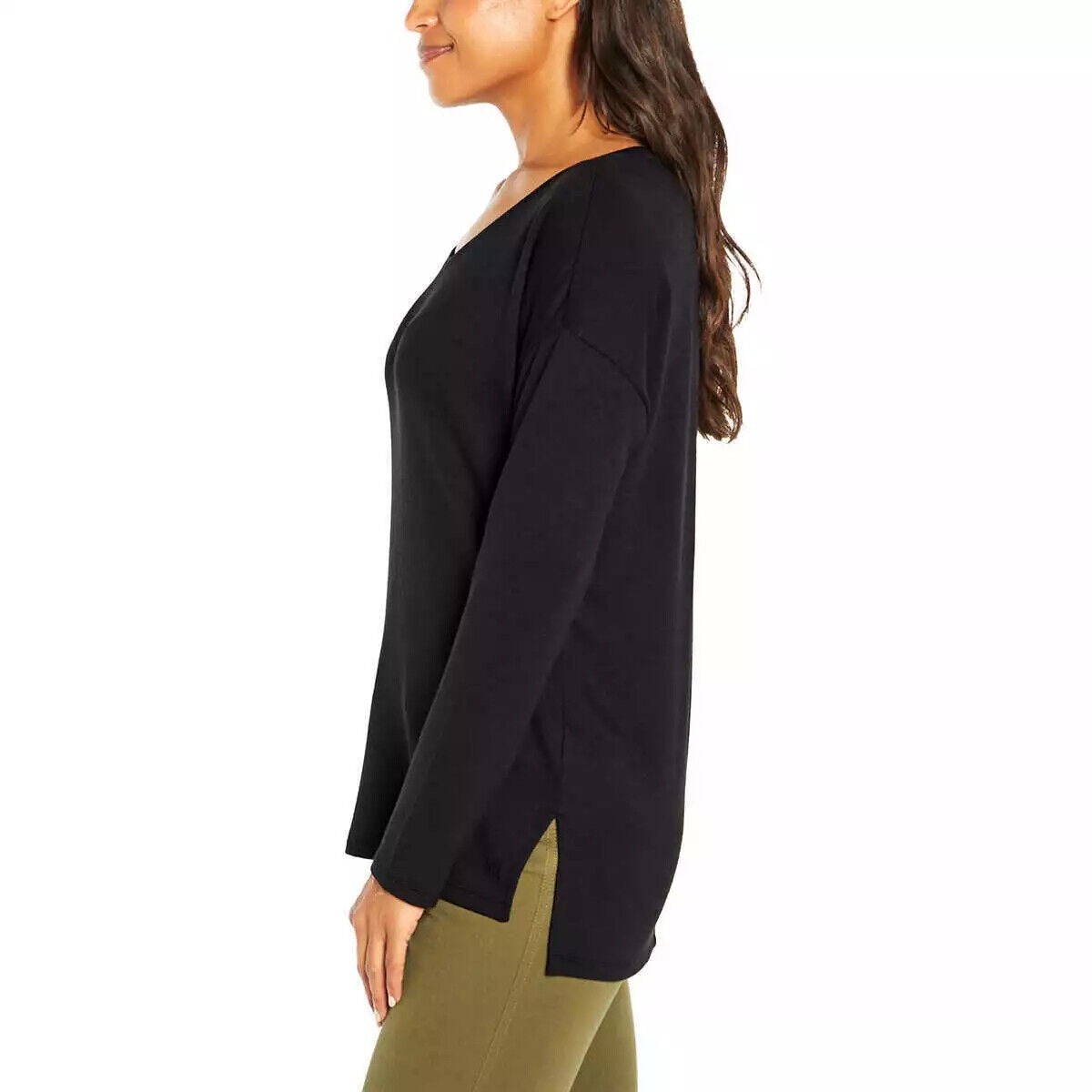 Banana Republic Women S Soft Knit Long Sleeve High-Low Hem Sweater Top 1010344