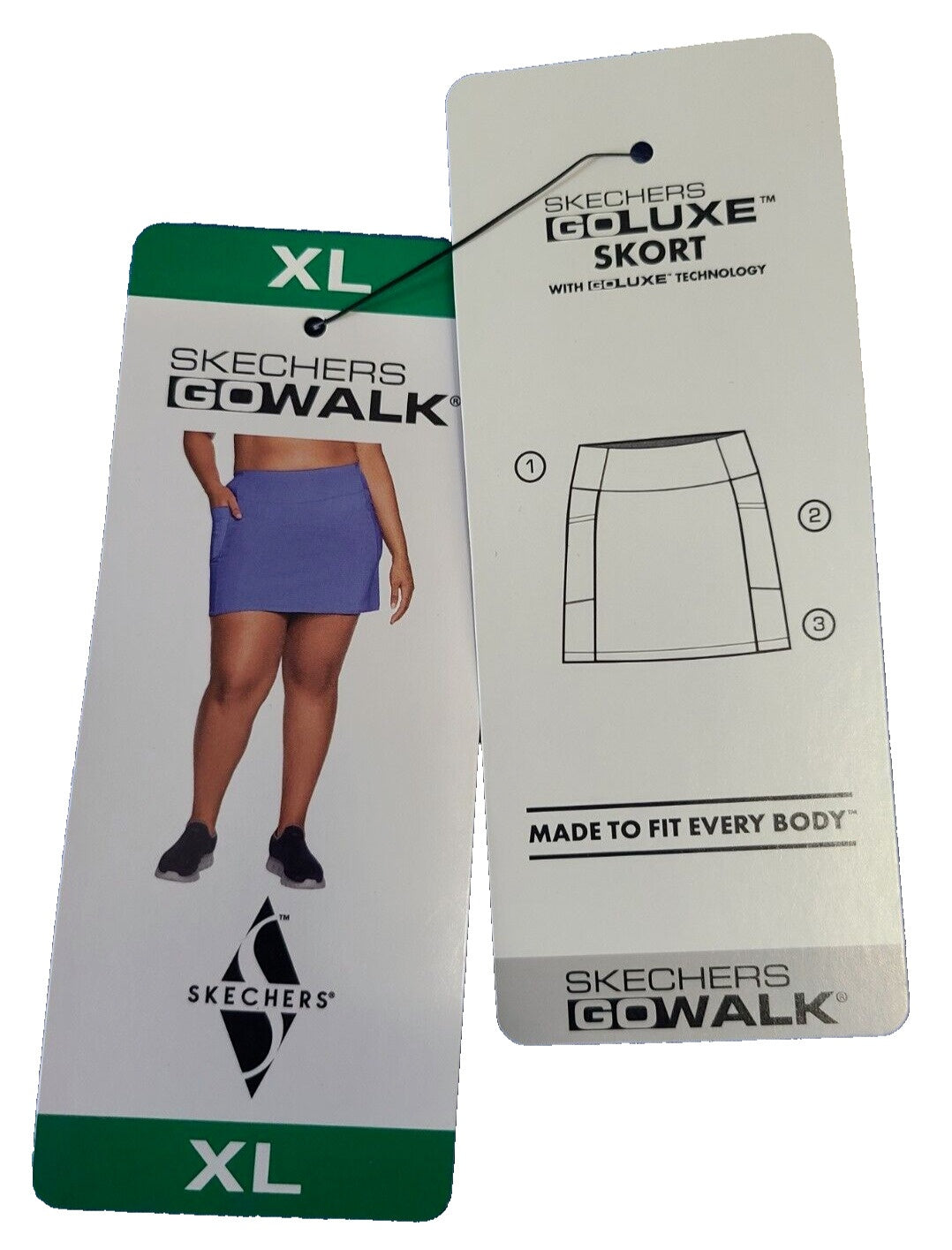 NEW Skechers Go Walk Women's Skort with Shorts & 2 Sides Pockets (1685731)