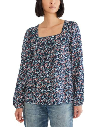 Lucky Brand Women's Long Sleeve Floral Peasant Top 1723702