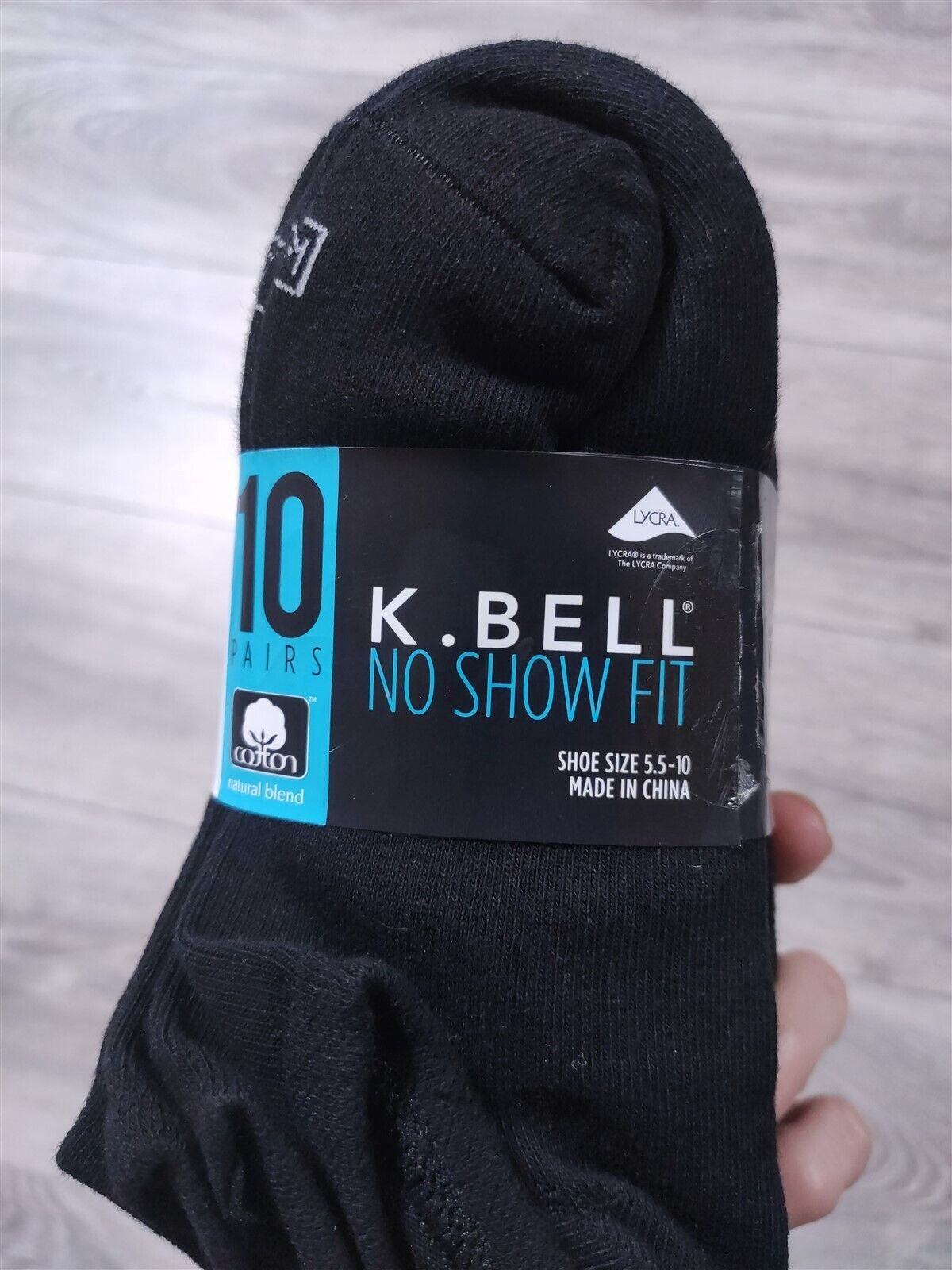 K Bell Women's Shoe Size 5.5-10 Black No Show Socks 10 Pairs NW 1227349