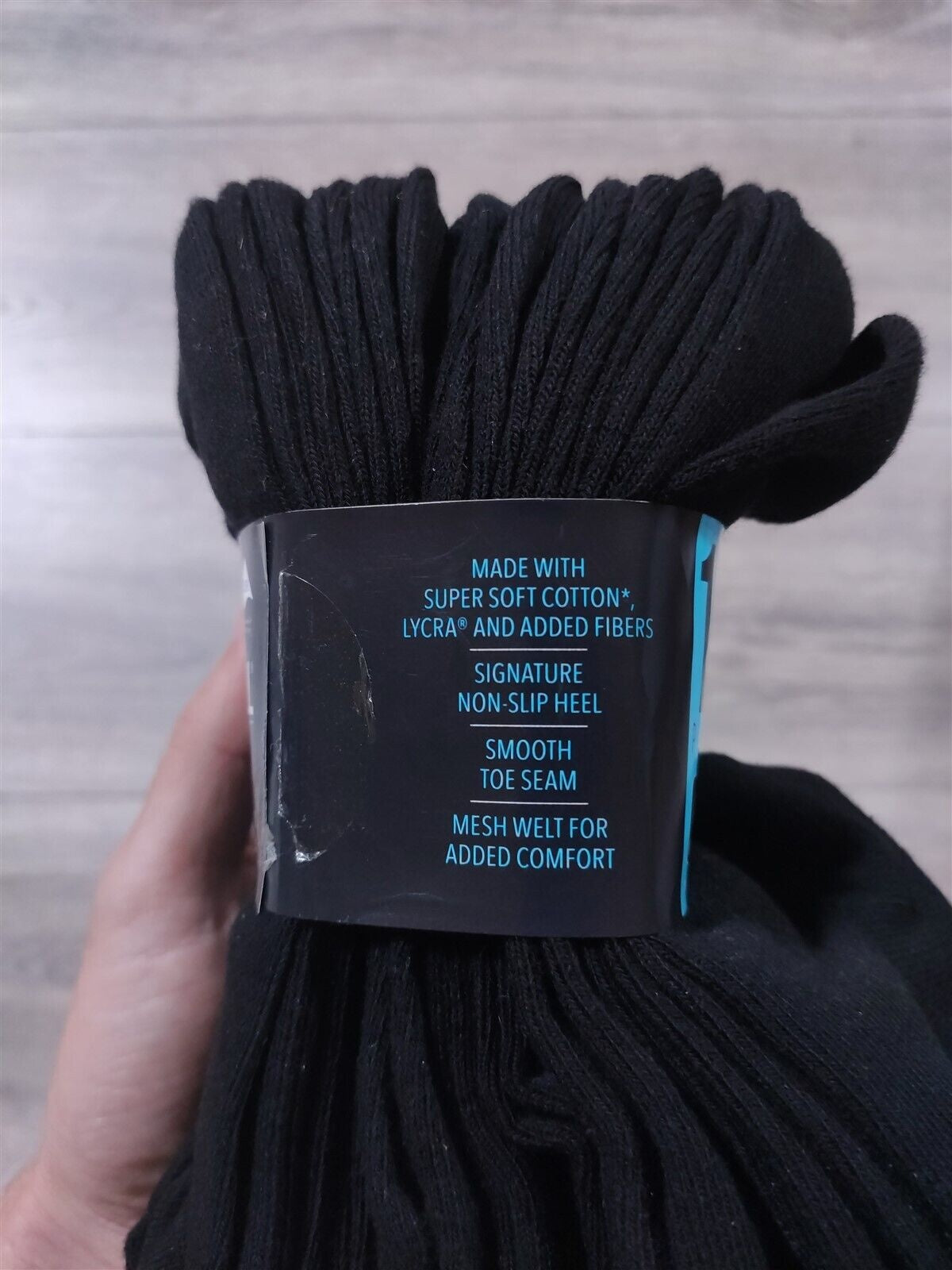 K Bell Women's Shoe Size 5.5-10 Black No Show Socks 10 Pairs NW 1227349