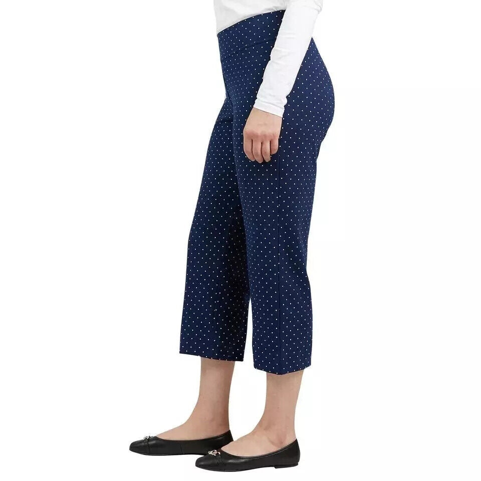 LANDS END Shore Knit Capri Pants Stretch Waist Pull on Womens (1761859)