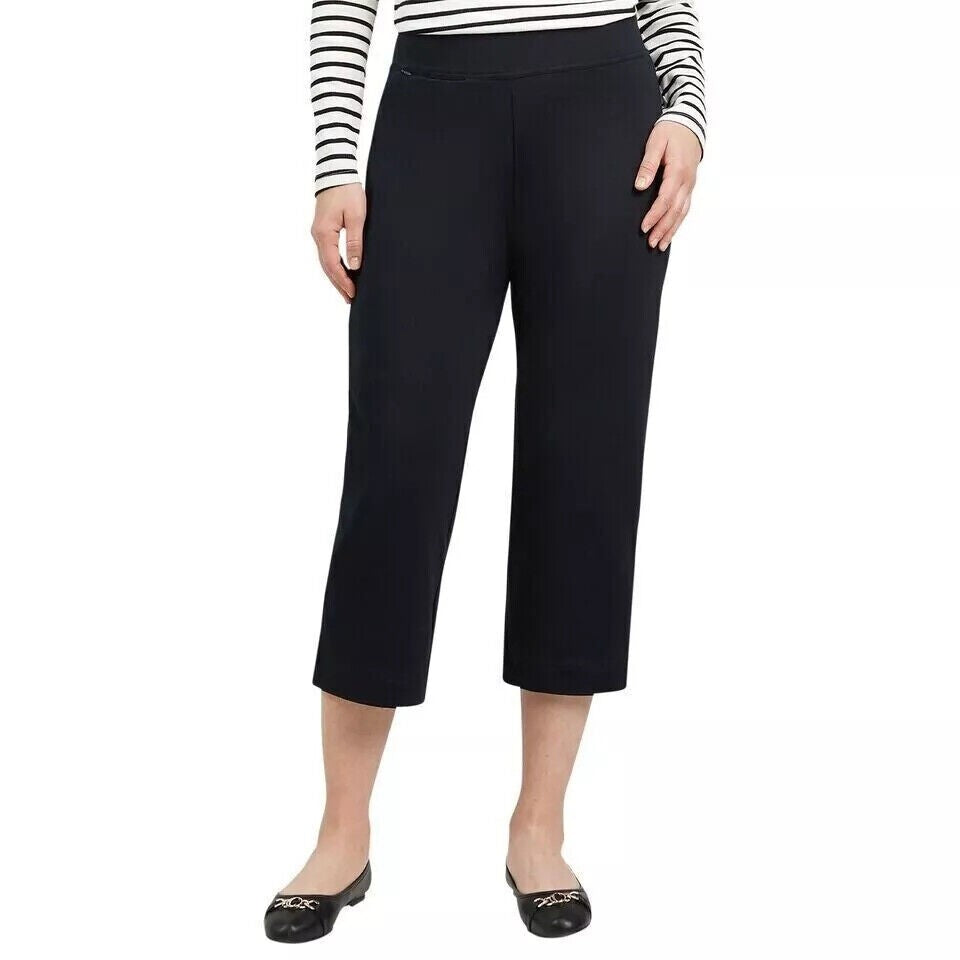 LANDS END Shore Knit Capri Pants Stretch Waist Pull on Womens (1761859)