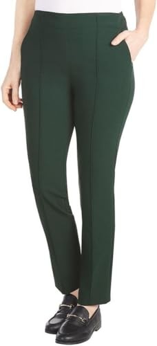 Hilary Radley Women's Ponte Pull-on Mid Rise Slim Leg Pants (1797446)