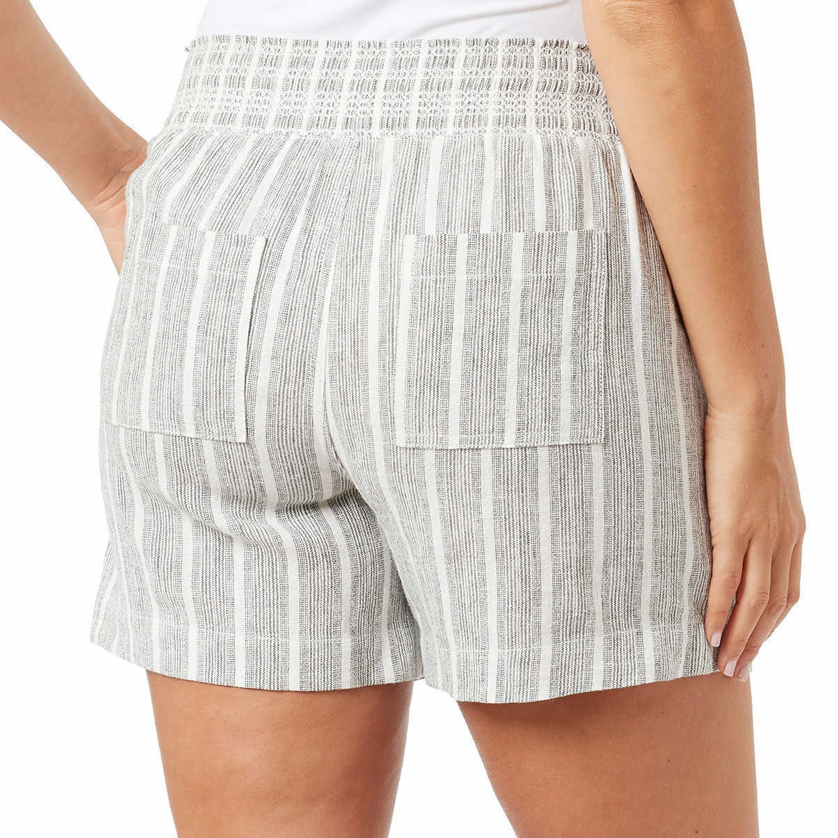 BRIGGS Ladies Linen Blend Shorts Womens PULL on Comfort Waistband NWT (1753531)