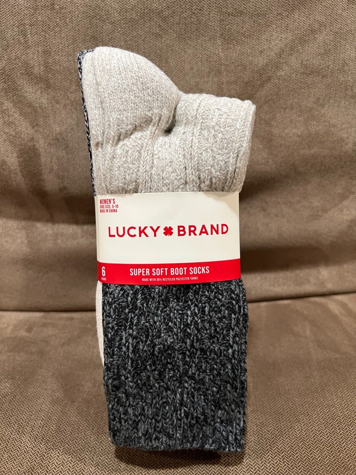Lucky Brand Women's Boot Socks, Super Soft, 5-10 Shoe Size, 6 Pairs (1391058)