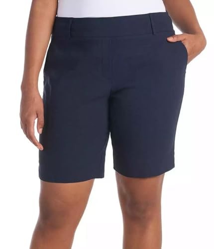 Hilary Radley Women's Pull on Mid Rise Stretch Comfort Bermuda Short 1745667