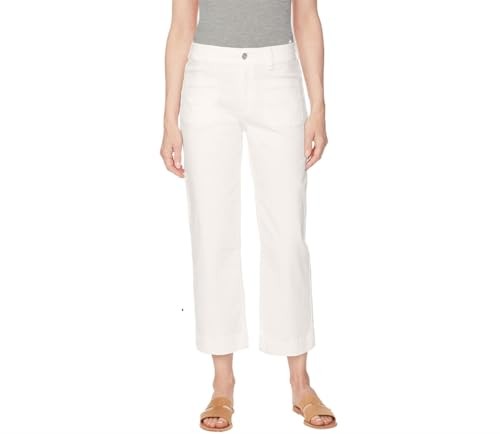 Buffalo David Bitton Ladies' High-Rise Brigette Soft Stretch Crop Pant (US, Numeric, 10, Regular, Regular, White) 1764626