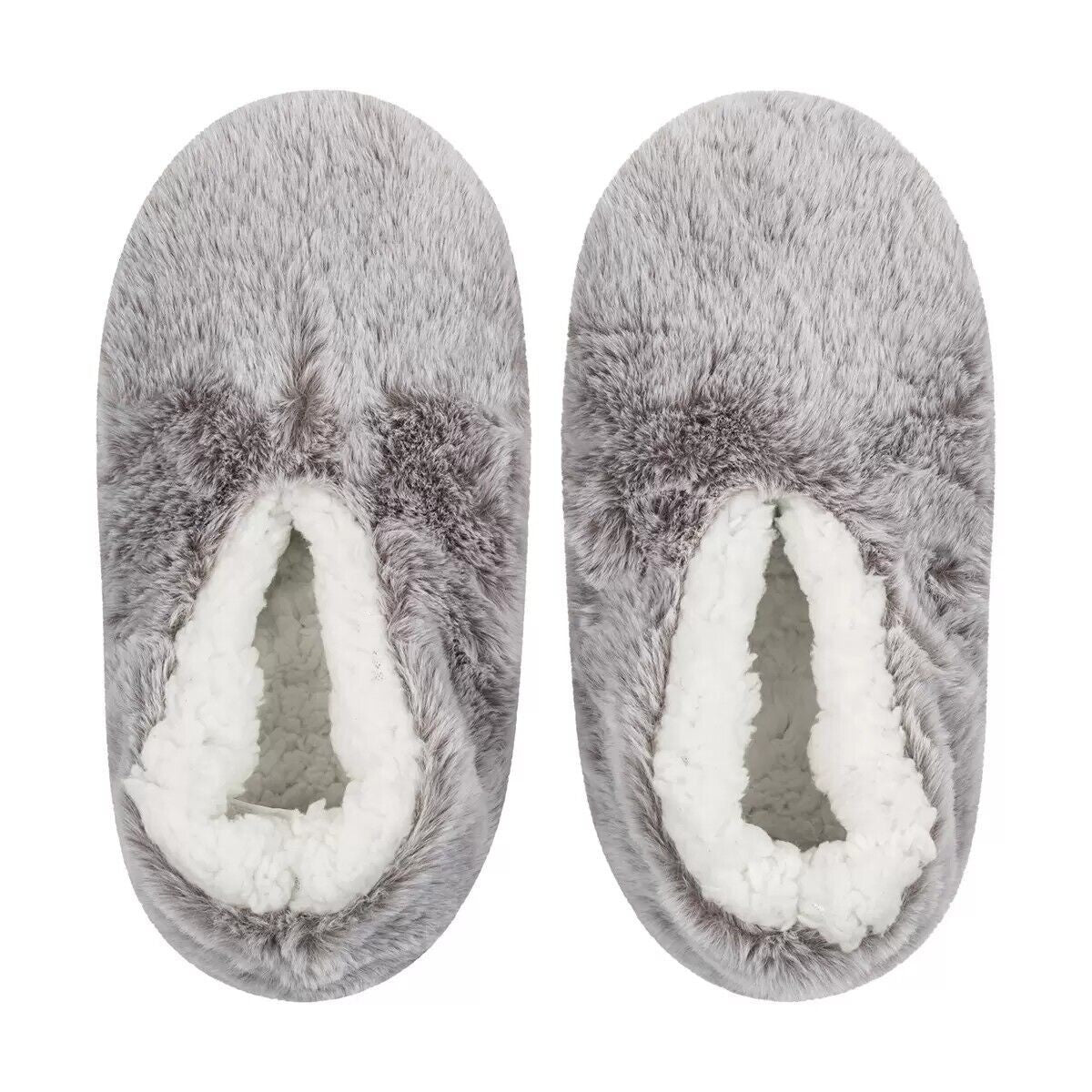Ladies' Lemon Faux Fur Slipper Sock Super-Soft (1699633)