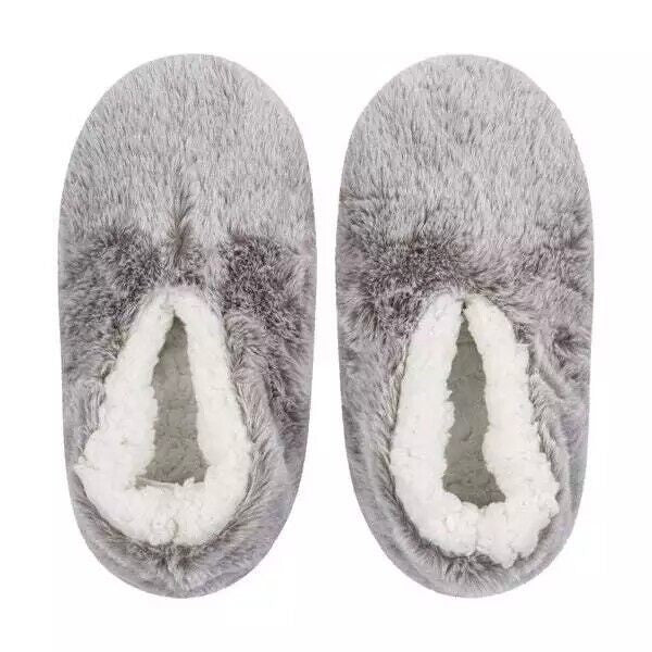 Ladies' Lemon Faux Fur Slipper Sock Super-Soft (1699633)