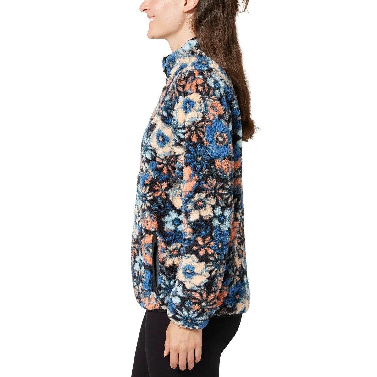 WT Hurley Women's Snap Super Soft Plush Fleece Sweatshirt Pullover Top (1732537)