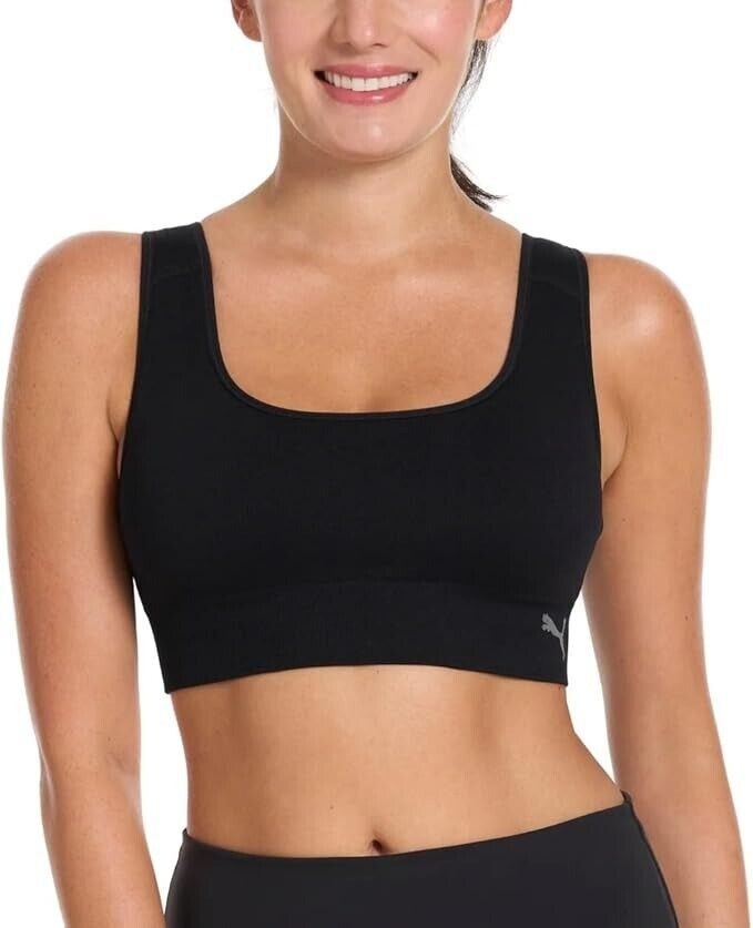 PUMA Women's Performance 2-Pack Seamless Sports Bras for Women 1832179