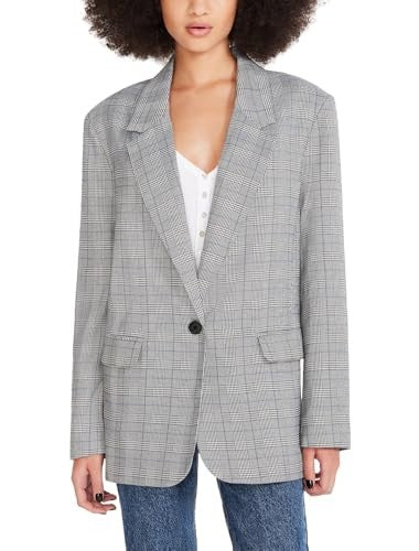 Steve Madden Women's Oversized Fit Shoulder Pads Blazer 1793316