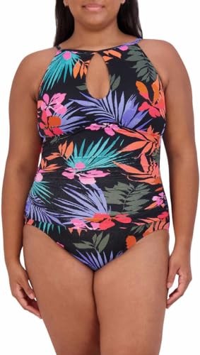 Jessica Simpson Womens Midweight Textured One Piece Swimsuit 1746531