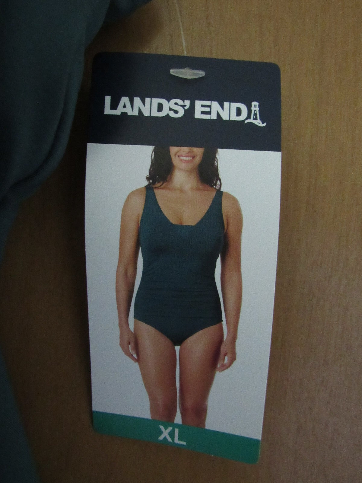NEW LANDS’ END One Piece Swimsuit Bathing Suit Teal Tummy Hiding UPF50 SZ XL 1837618