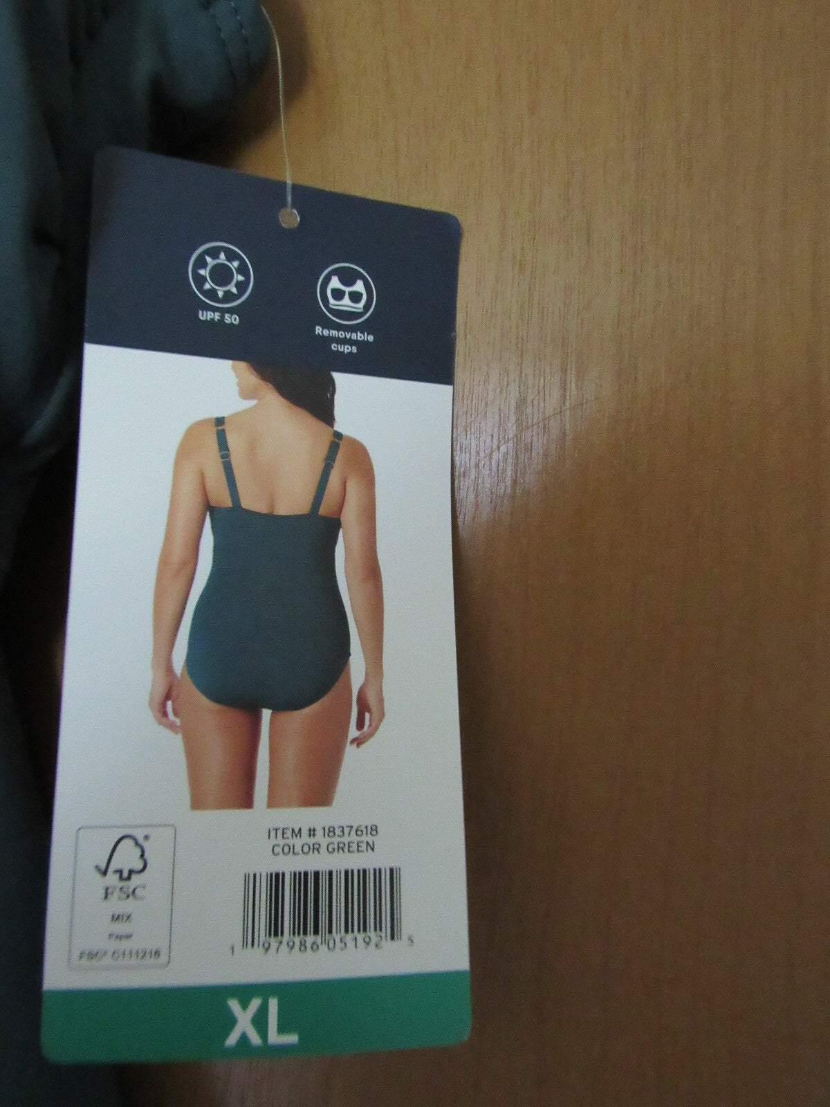 NEW LANDS’ END One Piece Swimsuit Bathing Suit Teal Tummy Hiding UPF50 SZ XL 1837618