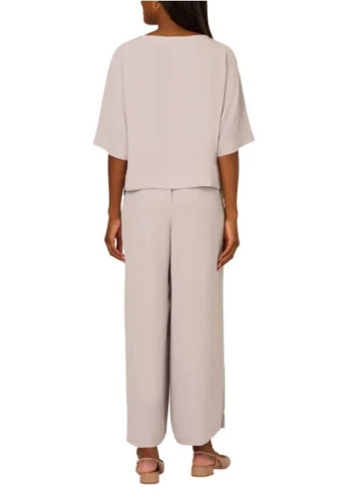Adrianna Papell Ladies Airflow Loungewear 2-Piece Set - Gray - Large New 1857884