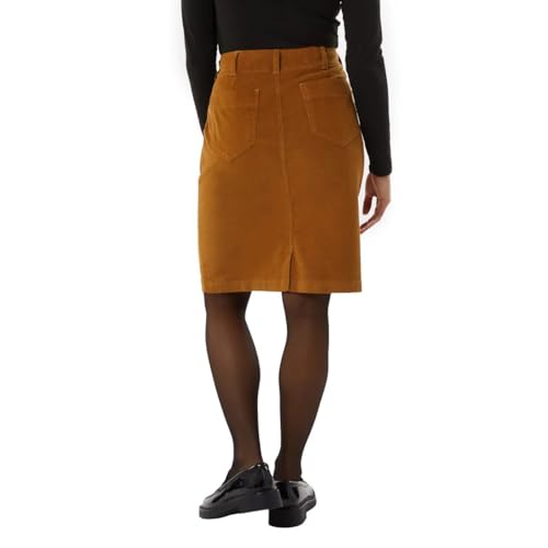 32 Degrees Women's Cotton Corduroy Knee Length Skirt, Belt Loops 1792986