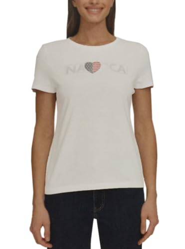 Nautica Women's Heart Graphic Logo Crewneck Short Sleeve Tee (1782652)