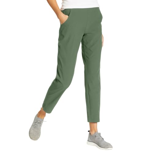 Eddie Bauer Travel Pants Women - Lightweight Elastic Waistband Ankle Pants (1669563)