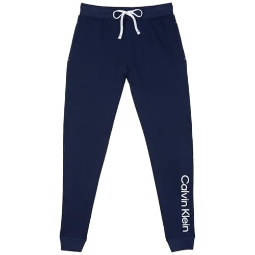 Calvin Klein Womens 2 Pack French Terry Iconic CK Logo Joggers (Grey/BLUE) 1580461