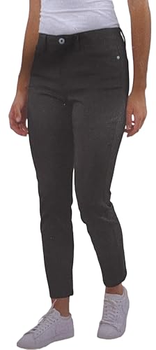 Jachs Girlfriend Women's Straight Leg Ankle Pants, 5-Pocket, Cotton Blend Twill, Stretch 1806634