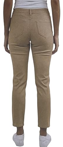 Jachs Girlfriend Women's Straight Leg Ankle Pants, 5-Pocket, Cotton Blend Twill, Stretch 1806634