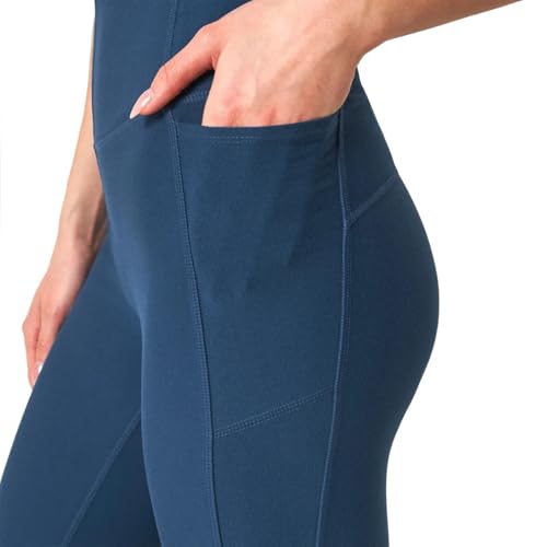 Mondetta Women's Moisture Wicking High Waist Active Legging Pant with Pockets and Mesh Detail