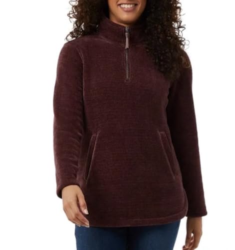 32 Degrees Heat Women's Mock Neck Fleece 1/4 Zip Pullover Sweater with Pockets (1797421)