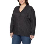 Buffalo David Bitton Ladies' Soft Cozy V-Neck Long Sleeve Top (1797409)