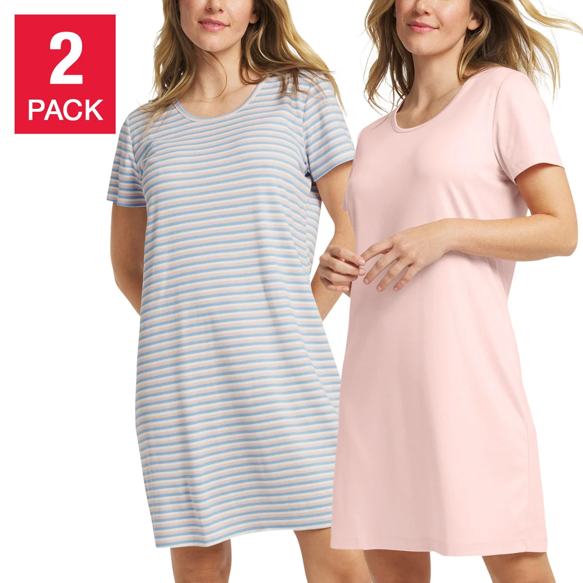 Lands End Ladies' 100% Supima Cotton Sleep Dress, 2 pack, NEW 1755846
