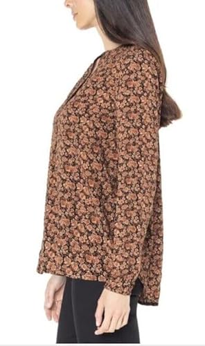 Well Worn Women's Peasant Blouse Tunic Top with Hi-Lo Hem 1801507