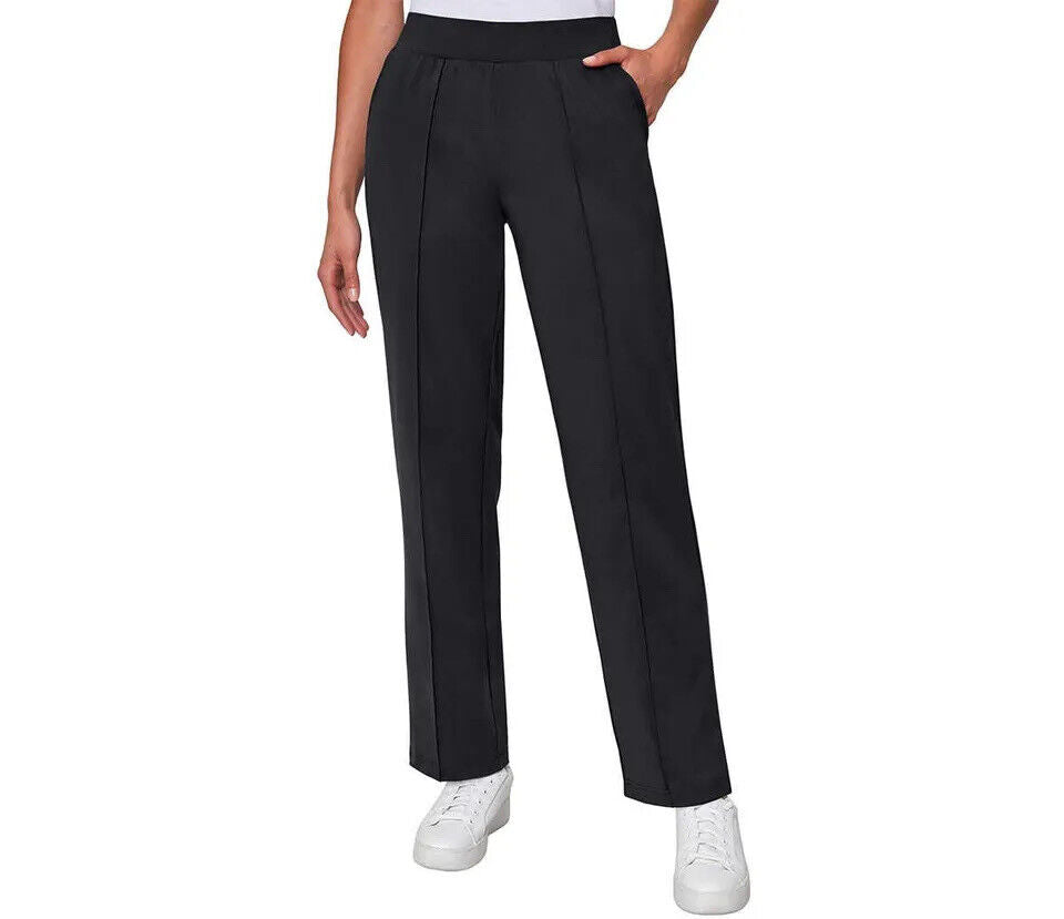 Mondetta Women S Pintuck Straight Leg Pull on Pants
