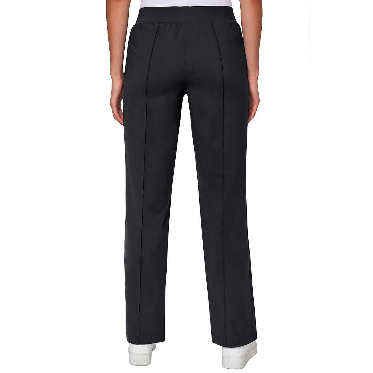 Mondetta Women S Pintuck Straight Leg Pull on Pants