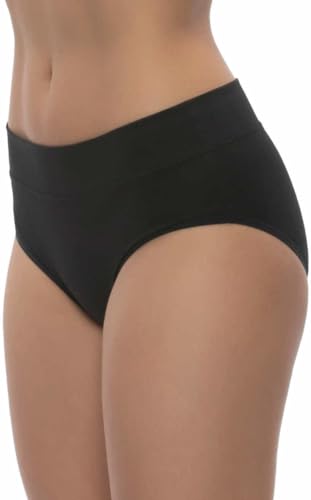 Felina Womens 5 Pack Pima Cotton Wide Waistband Hipster (US, Alpha, Small, Regular, Regular, Black/Black/Sparrow/Bark/Almost Mauve) 1369109