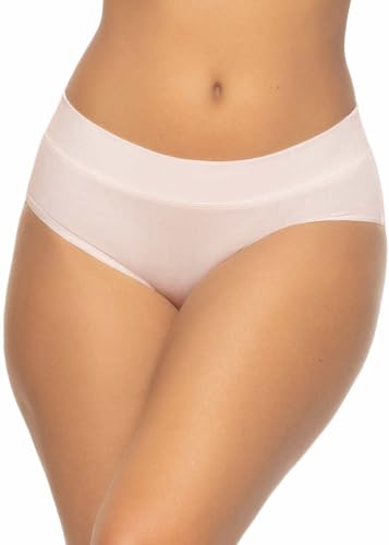 Felina Womens 5 Pack Pima Cotton Wide Waistband Hipster (US, Alpha, Small, Regular, Regular, Black/Black/Sparrow/Bark/Almost Mauve) 1369109