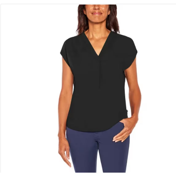 Banana Republic Ladies' Short Sleeve V-Neck Blouse 1685714 X-SMALL