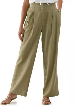 Ella Moss Ladies' Linen Blend Wide Leg Pant 1776705