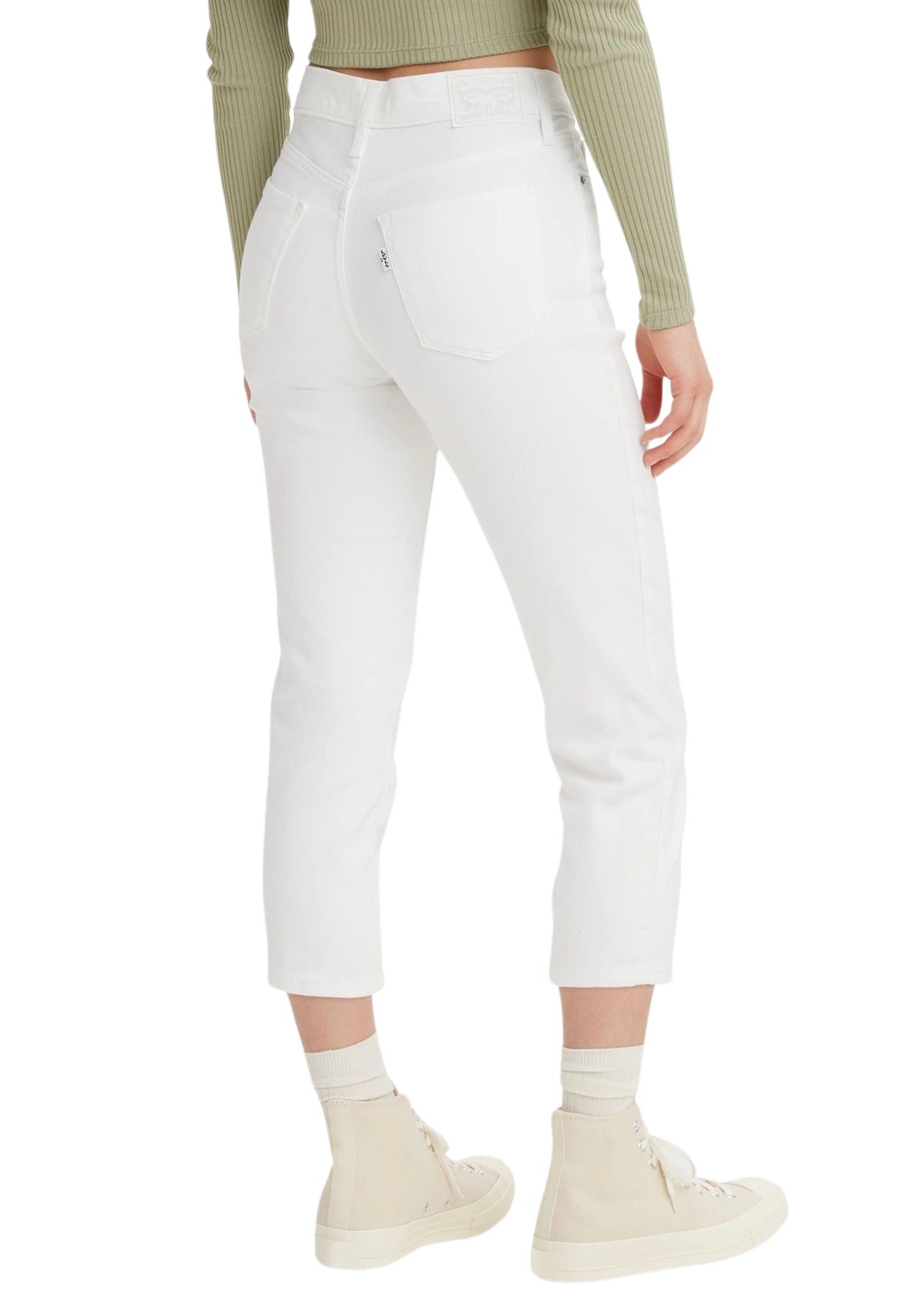 Levi's 311 Womens White Button Mid Rise Shaping Skinny Capri Jeans Size 32