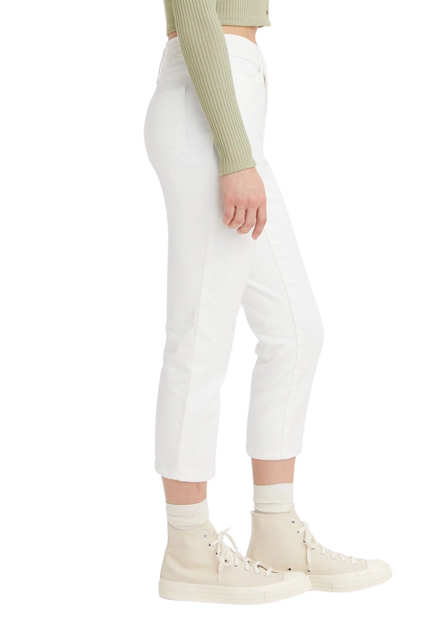 Levi's 311 Womens White Button Mid Rise Shaping Skinny Capri Jeans Size 32