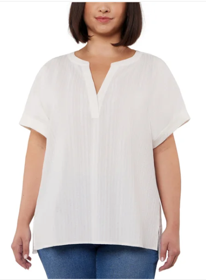 Matty M Ladies' Cotton Popover Top
