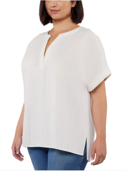 Matty M Ladies' Cotton Popover Top