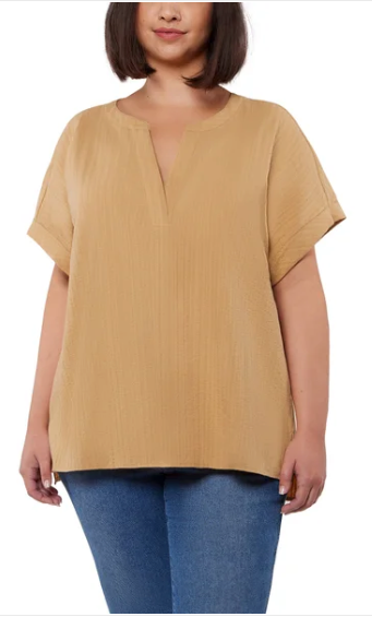 Matty M Ladies' Cotton Popover Top