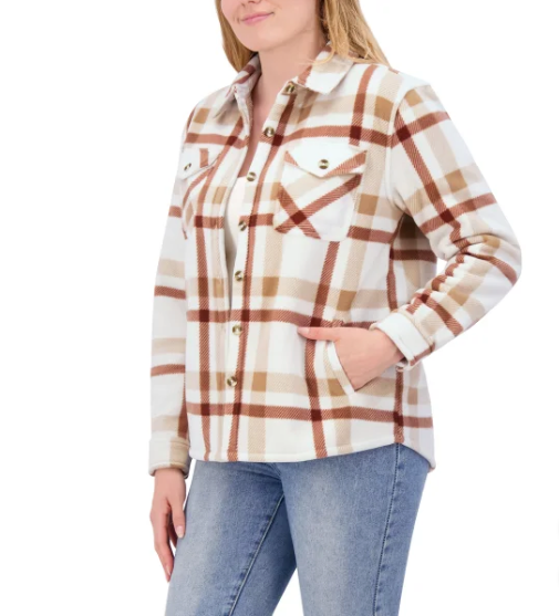 SAGE Ladies' Plush Shirt Jacket