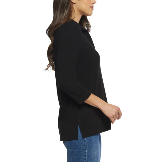 Matty M Ladies' Collared 3/4 Sleeve Top