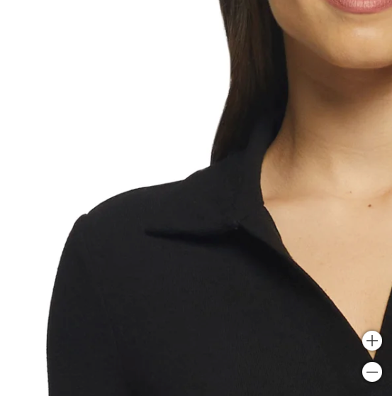 Matty M Ladies' Collared 3/4 Sleeve Top