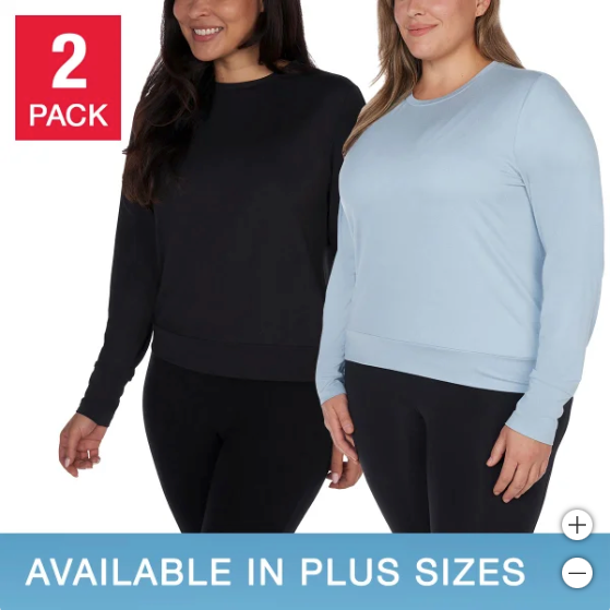 Lukka Lux Ladies' Long Sleeve Active Top, 2-pack